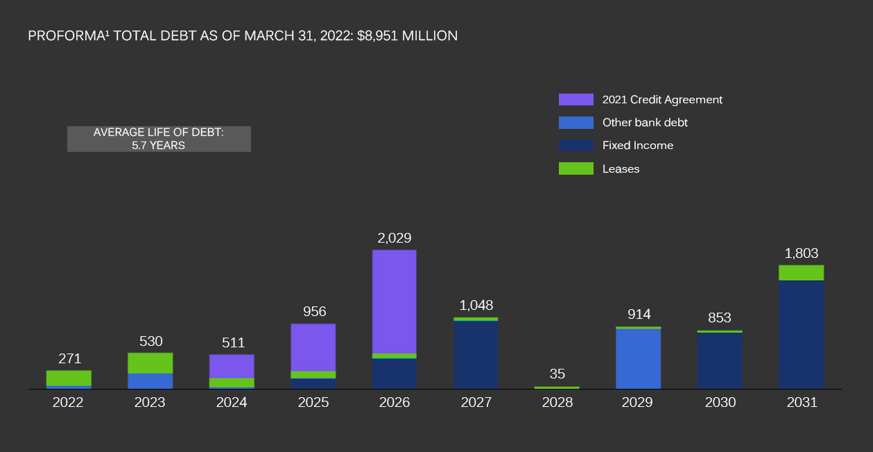 Graphic. Total debt excluding perpetual notes