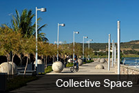 the image is about spaces that transcend from private to public